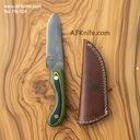 Fixed Blade Carbon Steel 1095 + G10 Handle + Leather Sheath + 56-57 HRC -Drop Point Style No: FB-124