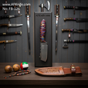Fixed Blade Carbon Steel 1095 + Epoxy Handle + Leather Sheath + 58-59 HRC - Sheepsfoot Style No: FB-126