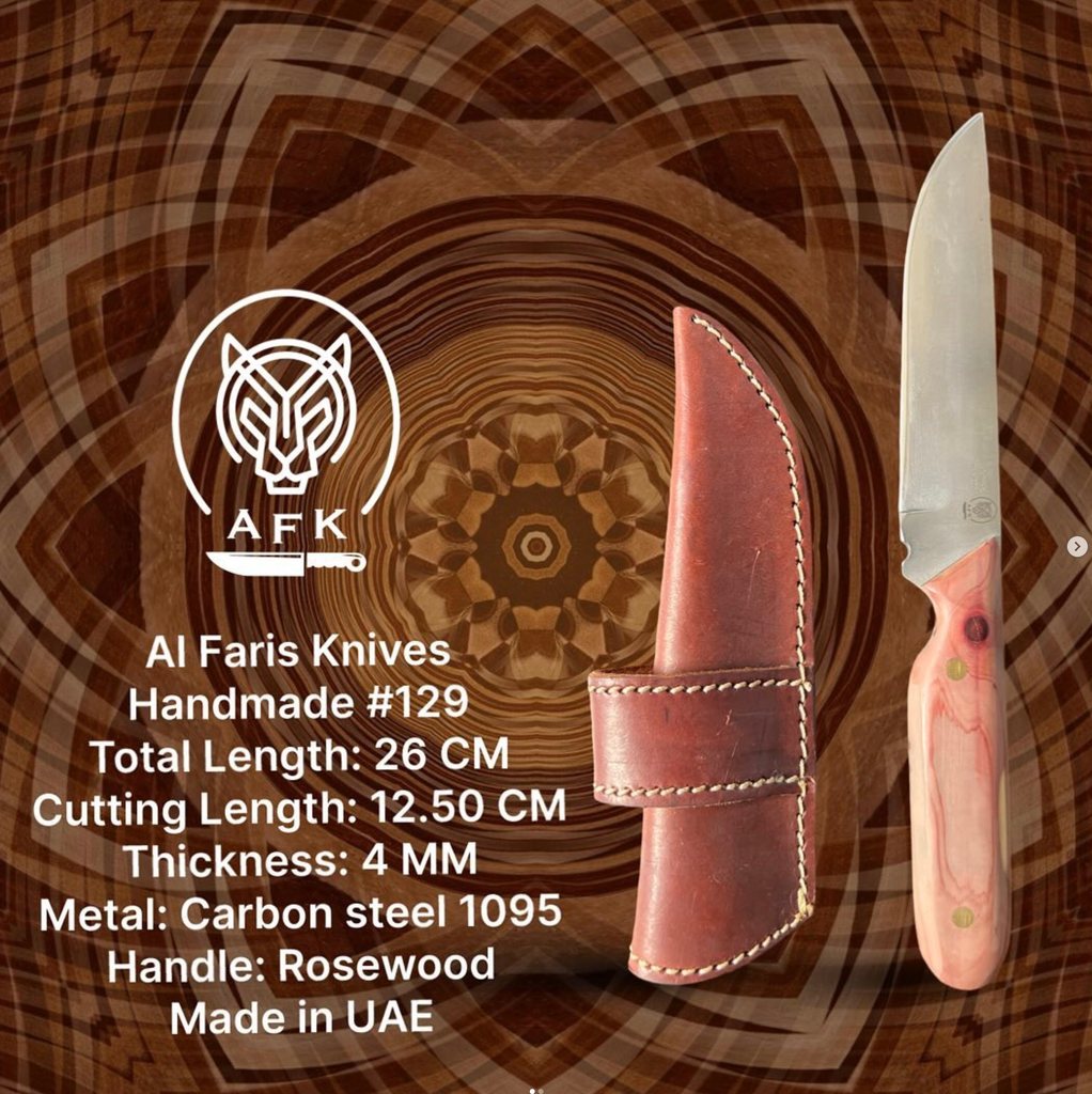 [129] Fixed Blade Straight Back ( Carbon Steel 1095 ) Knife #129