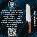 Chef's (kitchen) Damascus VG10 - ACID Wood Handle + 58-60 HRC - ( Santoku Style ) No: Chef-157