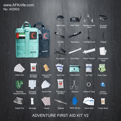 MOOR ADVENTURE FIRST AID KIT V2, OUTDOOR AID TOOLS, No: AID003